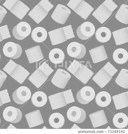 seamless white toilet paper pattern on a grey background. 3d illustration seamless white toilet paper pattern on a grey background. 3d illustration 71284142