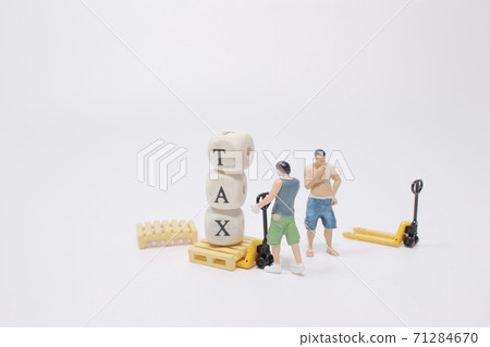 mini people worker forklift wood word with TAX. mini people worker forklift wood word with TAX. 71284670