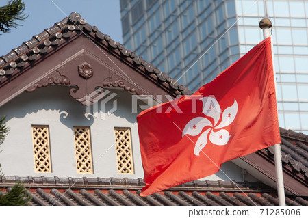 11 Nov 2007 the HK flag before of the government house 71285006