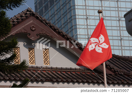 11 Nov 2007 the HK flag before of the government house 71285007