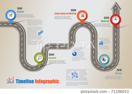 Business road map timeline infographic, Vector Illustration Business road map timeline infographic, Vector Illustration 71286053