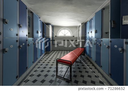 Locker room with modern new lockers Locker room with modern new lockers 71286632