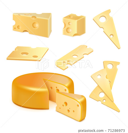 Cheese Realistic Set - Stock Illustration [71286973] - PIXTA