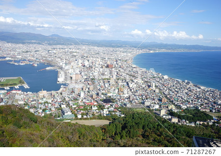 Hakodate city seen from Mt. Hakodate Hakodate city seen from Mt. Hakodate 71287267