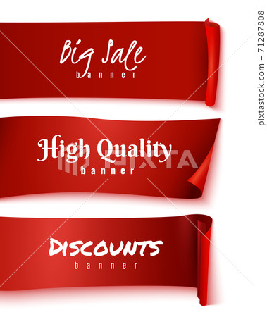 Red Ribbon Icon Set - Stock Illustration [71287808] - PIXTA