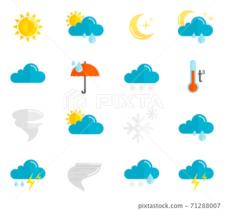 Weather Icons Flat Set Weather Icons Flat Set 71288007