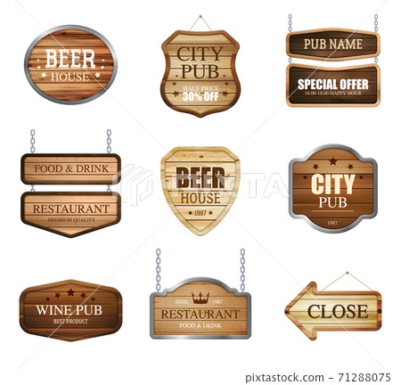 Wooden Shop Signs Collection Wooden Shop Signs Collection 71288075