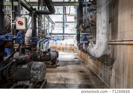 Boiler room full of pipes Boiler room full of pipes 71288688