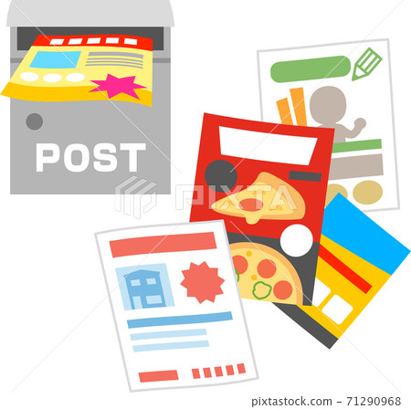 A flyer put in the mail box 71290968