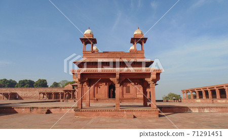 Galtaji monkey Temple in Jaipur city, India	 71291451