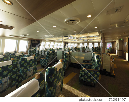 Heart Land Ferry "Amapora Soya" at Wakkanai Port First-class island view sheet on board 71291497