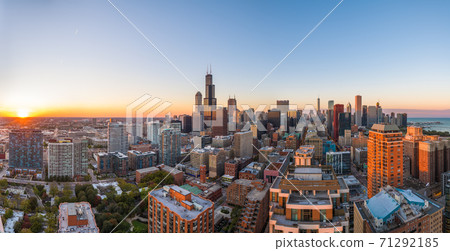 Chicago, Illinois, USA Cityscape Panorama 71292185
