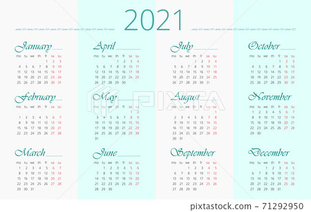 2021 Calendar template. 12 months, English. Horizontal 2021 Calendar template. 12 months, English. Horizontal 71292950