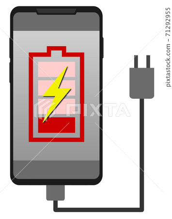 Illustration for charging a smartphone Illustration for charging a smartphone 71292955