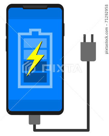 Illustration for charging a smartphone Illustration for charging a smartphone 71292958