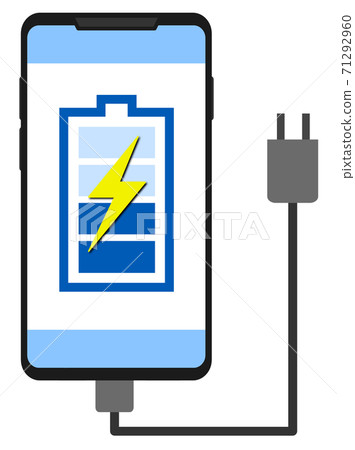 Illustration for charging a smartphone Illustration for charging a smartphone 71292960