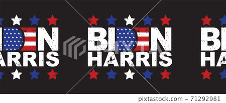 Biden Harris seamless vector border. American president and vice president candidate for US election 71292981