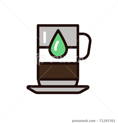 Vegetable milk coffee color line icon. Isolated vector element. 71293763