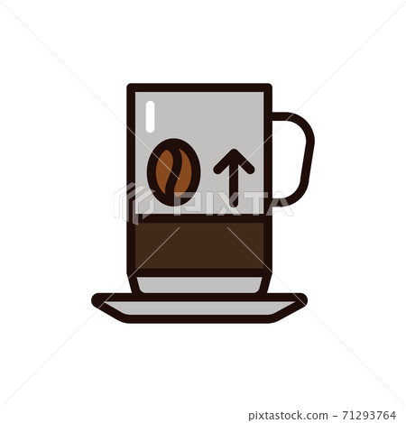 Ristretto color line icon. Isolated vector element. 71293764