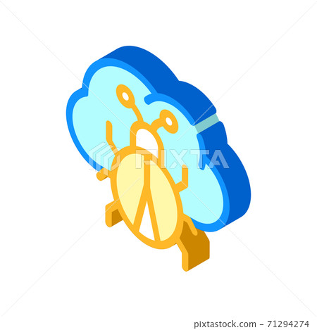 cloud virus isometric icon vector symbol illustration cloud virus isometric icon vector symbol illustration 71294274