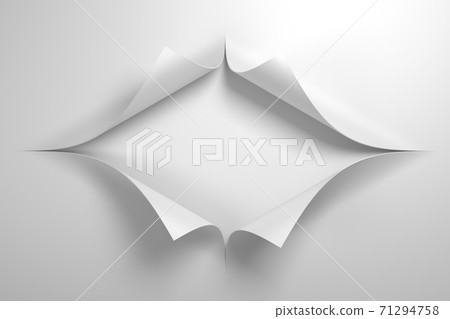 paper with the curled corner, 3d rendering 71294758
