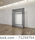 metal rack construction into the loft interior, 3d rendering 71294764