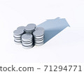 growing stack of coins for finance and banking concept, 3d rendering 71294771