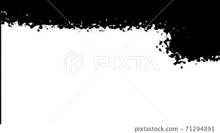 Black and white transition ink paint brush horizontal Grunge texture 71294891