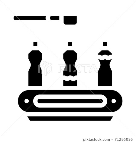 spill conveyor glyph icon vector symbol illustration 71295056