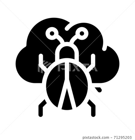cloud virus glyph icon vector symbol illustration cloud virus glyph icon vector symbol illustration 71295203