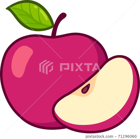 Cartoon apple illustration - Stock Illustration [71296060] - PIXTA