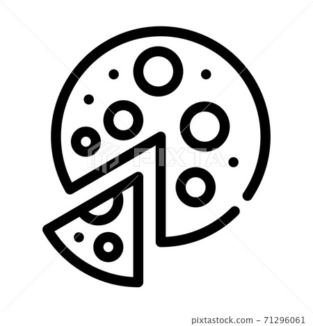 vegan pizza line icon vector symbol illustration vegan pizza line icon vector symbol illustration 71296061