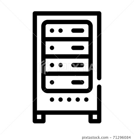data center server line icon vector illustration 71296084
