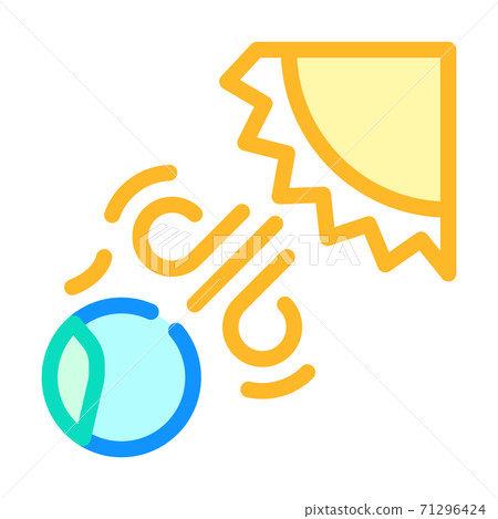solar influence on earth color icon vector illustration solar influence on earth color icon vector illustration 71296424