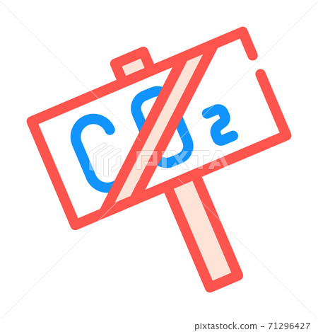 co2 crossed nameplate color icon vector illustration co2 crossed nameplate color icon vector illustration 71296427