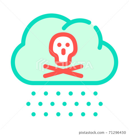 acid rain color icon vector symbol illustration acid rain color icon vector symbol illustration 71296430