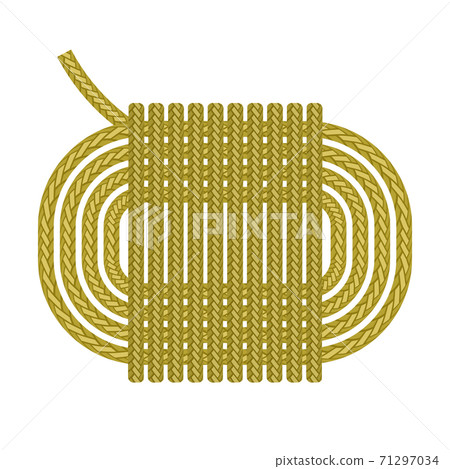 Ship Rope Roll Icon Isolated on White Background Ship Rope Roll Icon Isolated on White Background 71297034