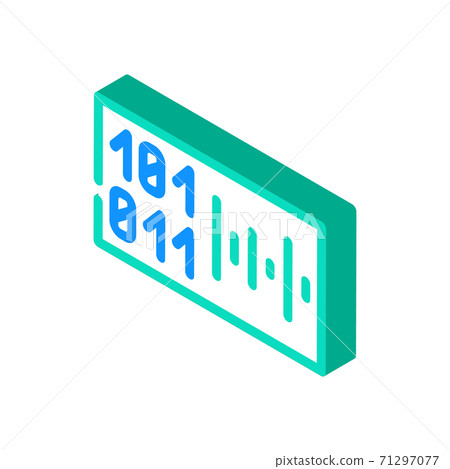 voice binary code isometric icon vector illustration 71297077