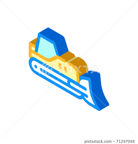 bulldozer tractor isometric icon vector isolated illustration bulldozer tractor isometric icon vector isolated illustration 71297098