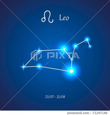 Zodiac constellation. Leo. The Lion. Zodiac constellation. Leo. The Lion. 71297146