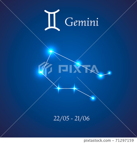 Zodiac constellation. Gemini. The Twins. Zodiac constellation. Gemini. The Twins. 71297159