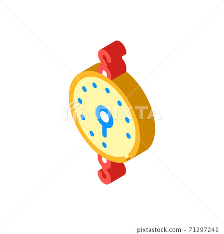 dynamometer measuring equipment isometric icon vector illustration 71297241