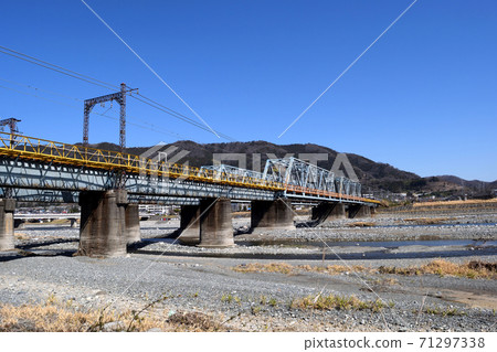 Kanagawa Prefecture Matsuda Sakawa River Odakyu Line passing Kanagawa Prefecture Matsuda Sakawa River Odakyu Line passing 71297338