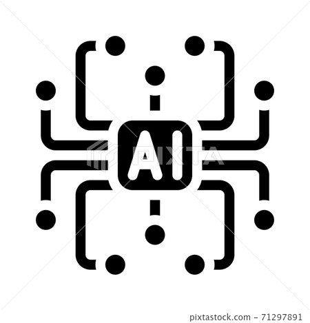artificial intelligence ai scheme glyph icon vector illustration 71297891