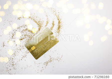 Golden dust with credit card Golden dust with credit card 71298160