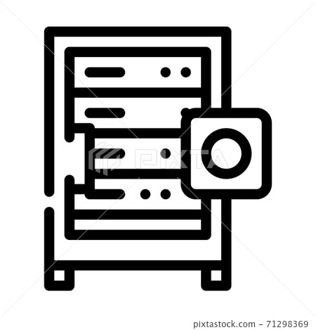 data server line icon vector isolated illustration - Stock Illustration ...