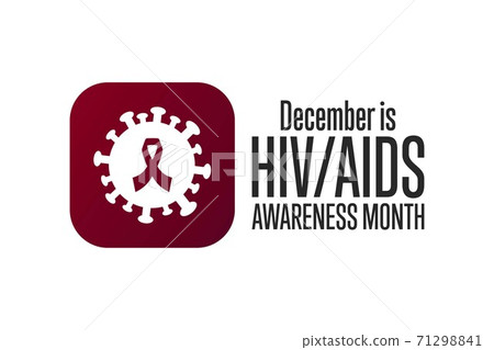 December is HIV, AIDS Awareness Month. Holiday... - Stock Illustration ...