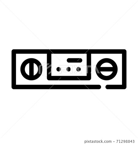 digital protractor measuring equipment line icon vector illustration 71298843