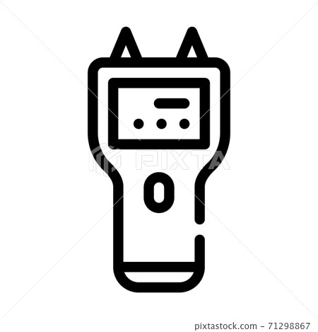 moisture meter for wood line icon vector illustration 71298867