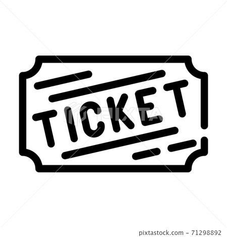 lottery ticket line icon vector isolated illustration 71298892